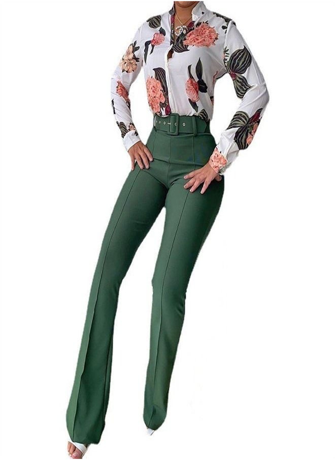 Loquat - Women's Casual Printing Suit Belt Not Included Multicolour - Image 1