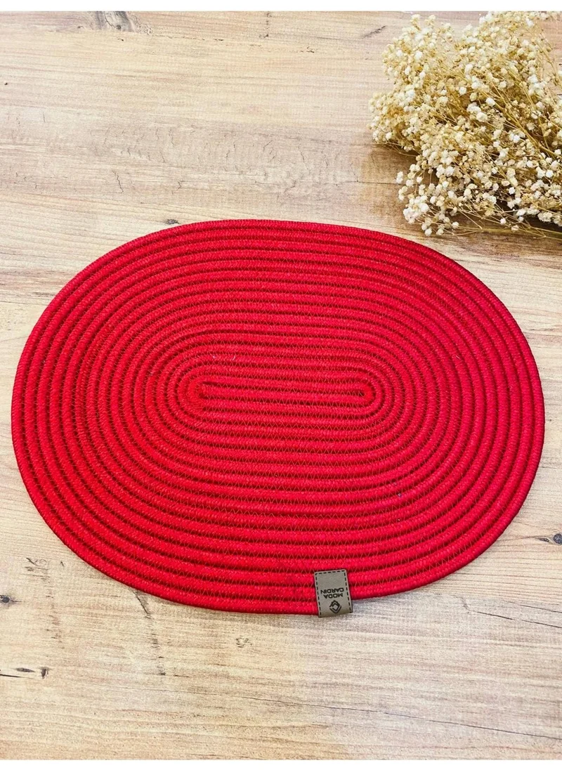 BDZ Deri BDZ Leather Wicker Jute Presentation Plate American Service Oval Supla