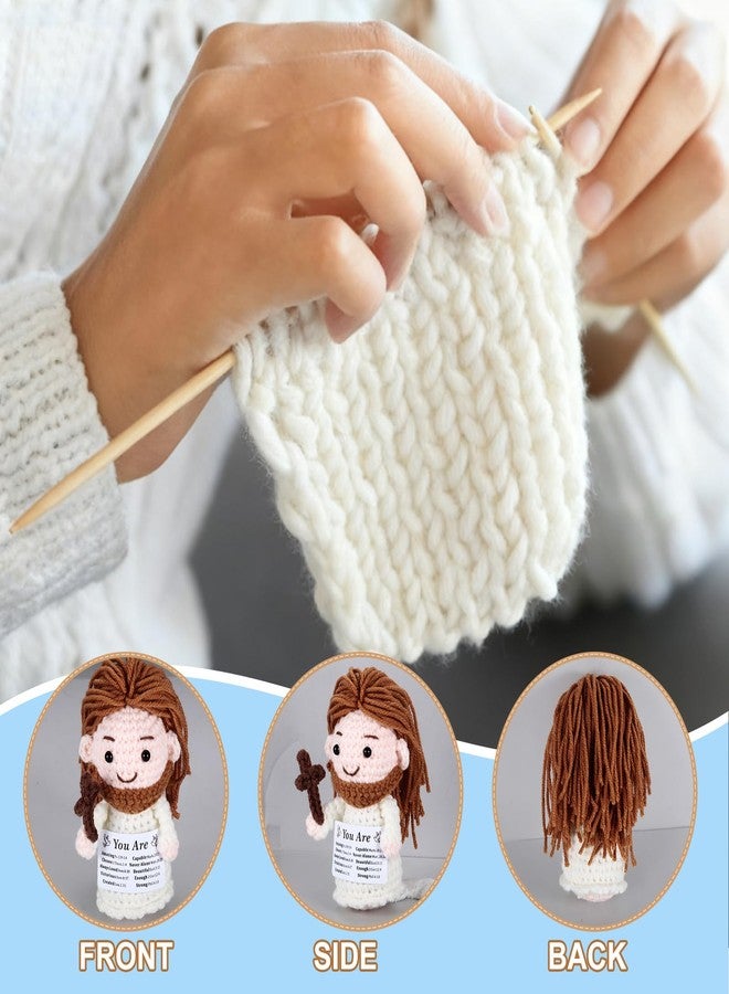 FOOZDEEVAAQ Positive Jesus Crochet Doll Faith Baptism Gifts for Boys Girls Figure Jesus First Communion Gift Christian Gifts for Women Men Graduation Gift for Him Her Confirmation Basket College Dorm Essentials - Image 3