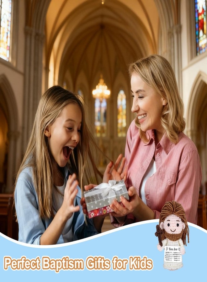 FOOZDEEVAAQ Positive Jesus Crochet Doll Faith Baptism Gifts for Boys Girls Figure Jesus First Communion Gift Christian Gifts for Women Men Graduation Gift for Him Her Confirmation Basket College Dorm Essentials - Image 4