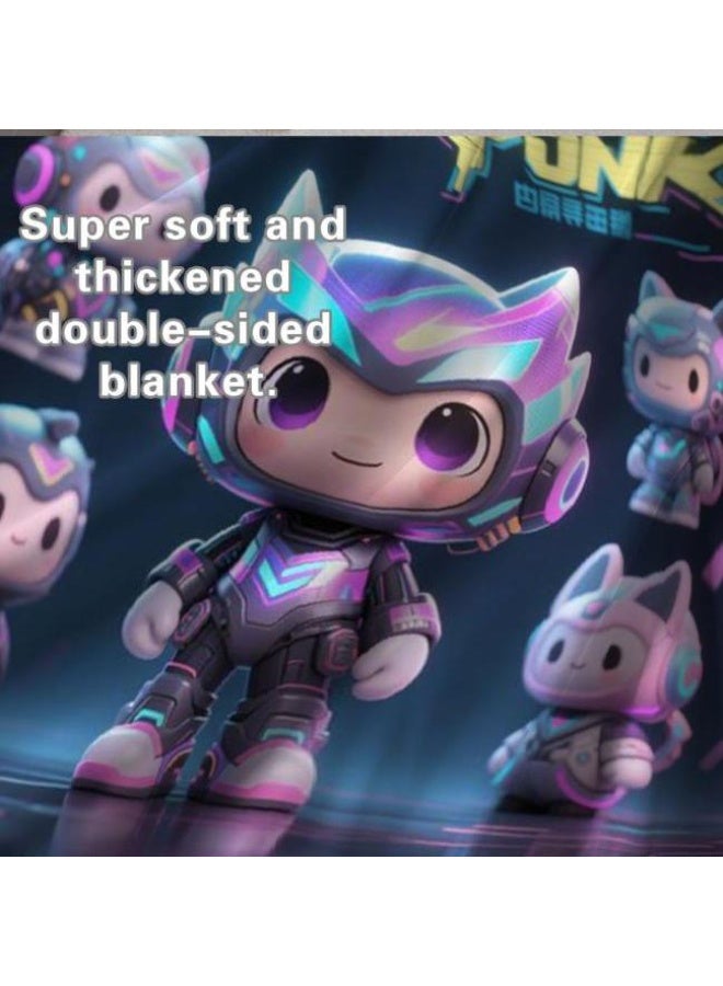 general Baby and children's cartoon flannel thin blanket (warm and comfortable, suitable for sleep, game use) 70cm*100cm - Image 1
