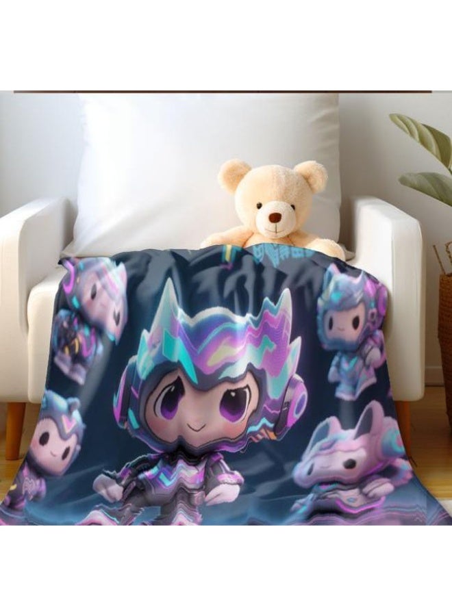 general Baby and children's cartoon flannel thin blanket (warm and comfortable, suitable for sleep, game use) 70cm*100cm - Image 3
