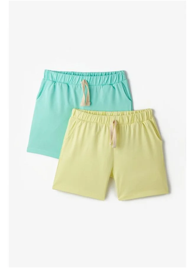 جون June Kid 2-Pack Short Light Green - Yellow