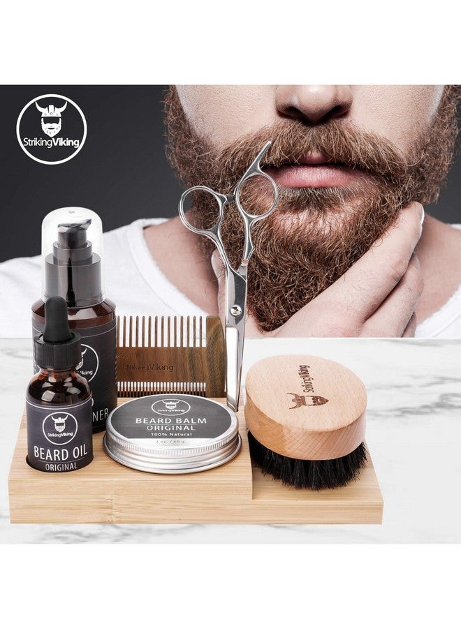 Striking Viking Beard Caddy Countertop Bathroom Organizer For Beard Products - Beard Product Holder For Beard Oil,Beard Balm,Beard Wash,Beard Comb,Beard Brush & Scissors (1Pc Organizer Caddy) - Image 5