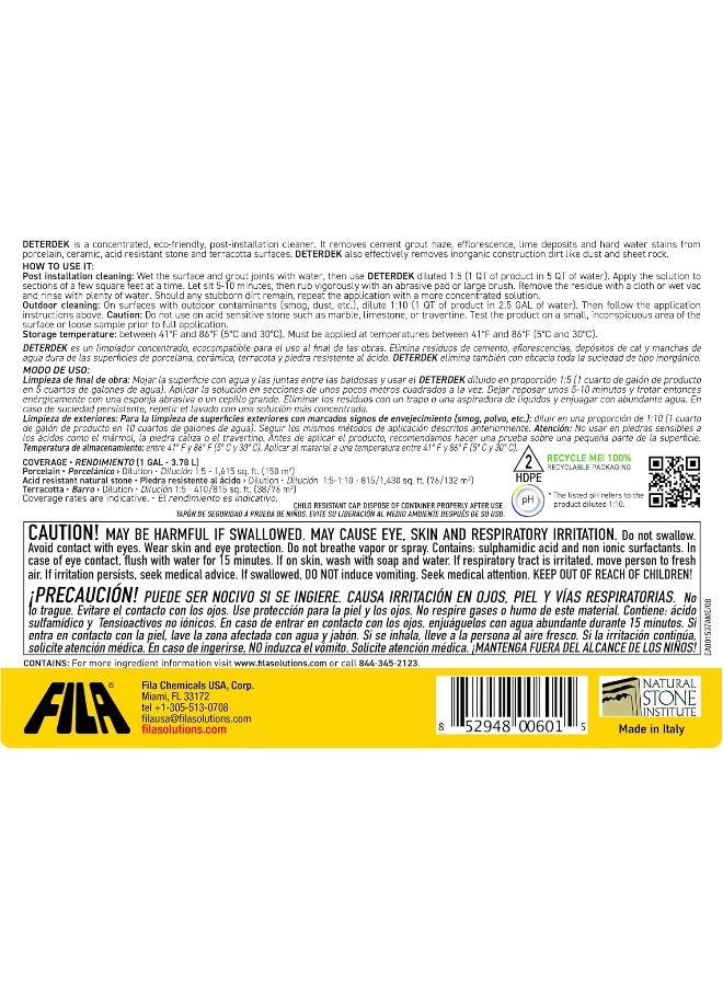 FILA Surface Care solutions FILA Surface Care Solutions DETERDEK Cementitious Grout Haze Remover, 1 GAL  - Image 3