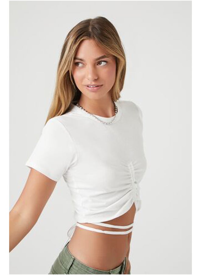 FOREVER 21 - تي شيرت قصير ملفوف ومكشكش - Image 1