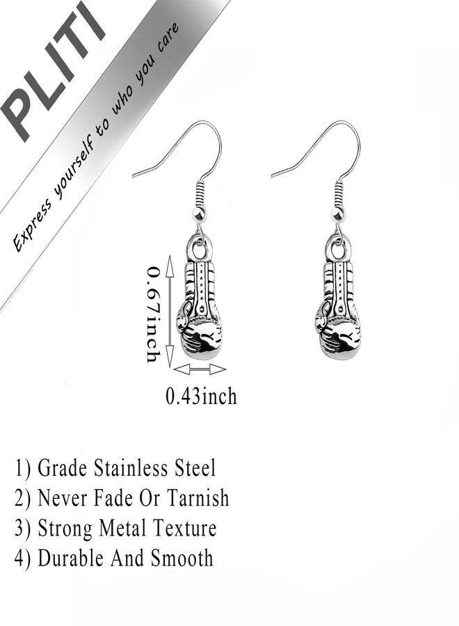 PLITI Boxing Gloves Earrings Boxing Gift Boxing Lover Gift She Believed She Could So She Did Gift For Boxing player (believed boxing earrings) - Image 2
