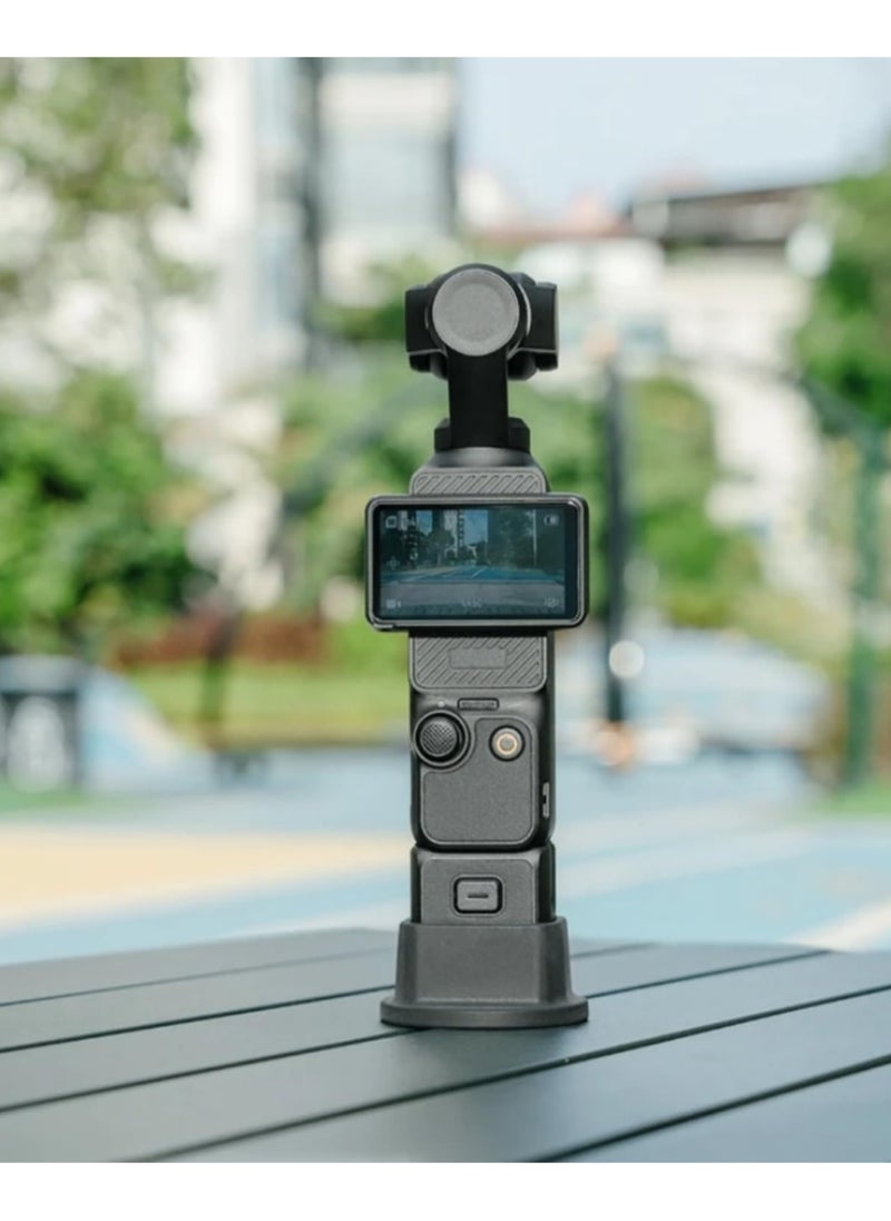 Generic - Silicone NonSlip Base for DJI Osmo Pocket 3 Anti-Skid Fixed Bracket Expansion Desktop Stand Support for Osmo Pocket 3 Body/Handle Handle Soft Skin Friendly Silicone Stable Camera Stand - Image 1