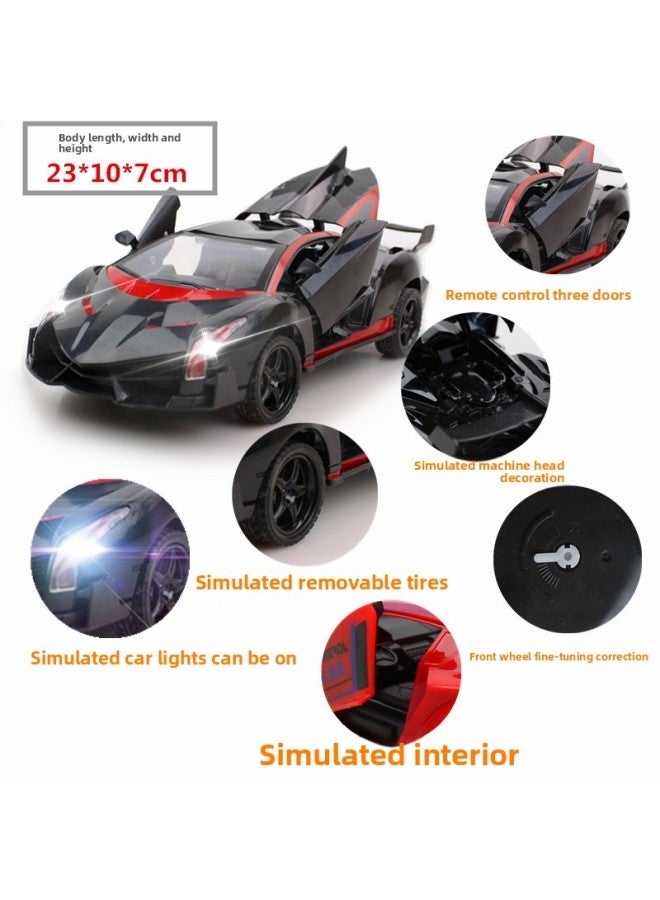 Hot Sale Children's Toy Remote Control Car Rechargeable Electric High Speed Drift Racing Car Model Boy Car Toy Free Shipping-Color:30cm Rambo/Black Red/one-on Open Convertible-Proportion:E-Commerce Equipment/two Sets Of Rechargeable Batteries/dual Charge - Image 4