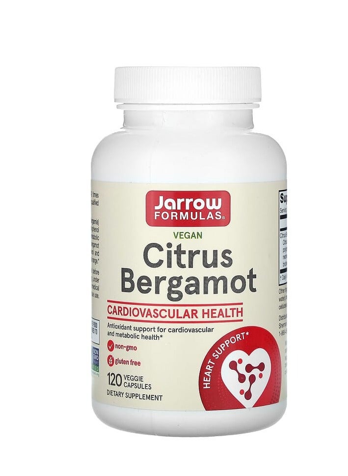 jarrow formulas Vegan Citrus Bergamot, 120 Veggie Capsules (500 mg per Capsule)