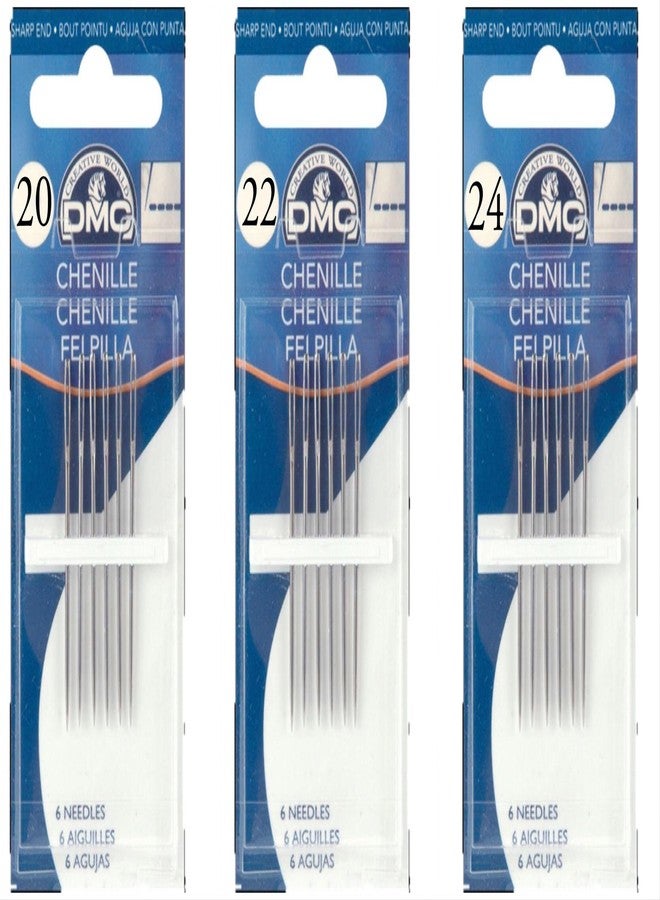 3 Piece Chenille Needle Bundle: Sizes 20, 22, 24