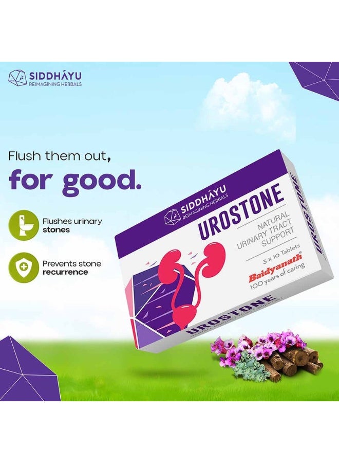SIDDHAYU Urostone Natural Urinary Tract Support Tablets, Pack of 30's - Image 3