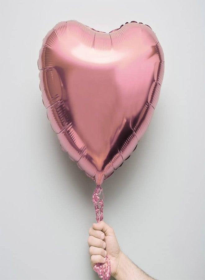 DelightBox 18" Pink Heart Foil Wedding Party Balloons Decorations, 12 pcs - Image 4