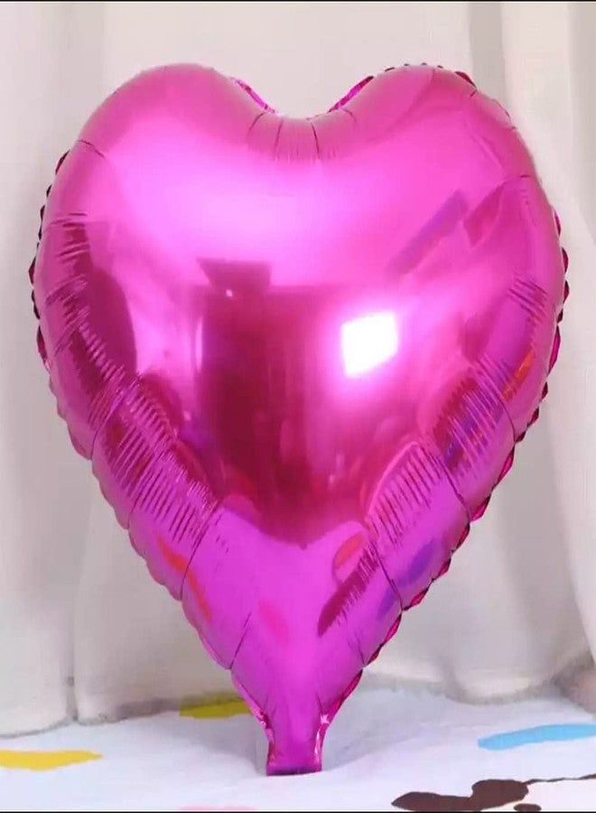 DelightBox 18" Pink Heart Foil Wedding Party Balloons Decorations, 12 pcs - Image 3