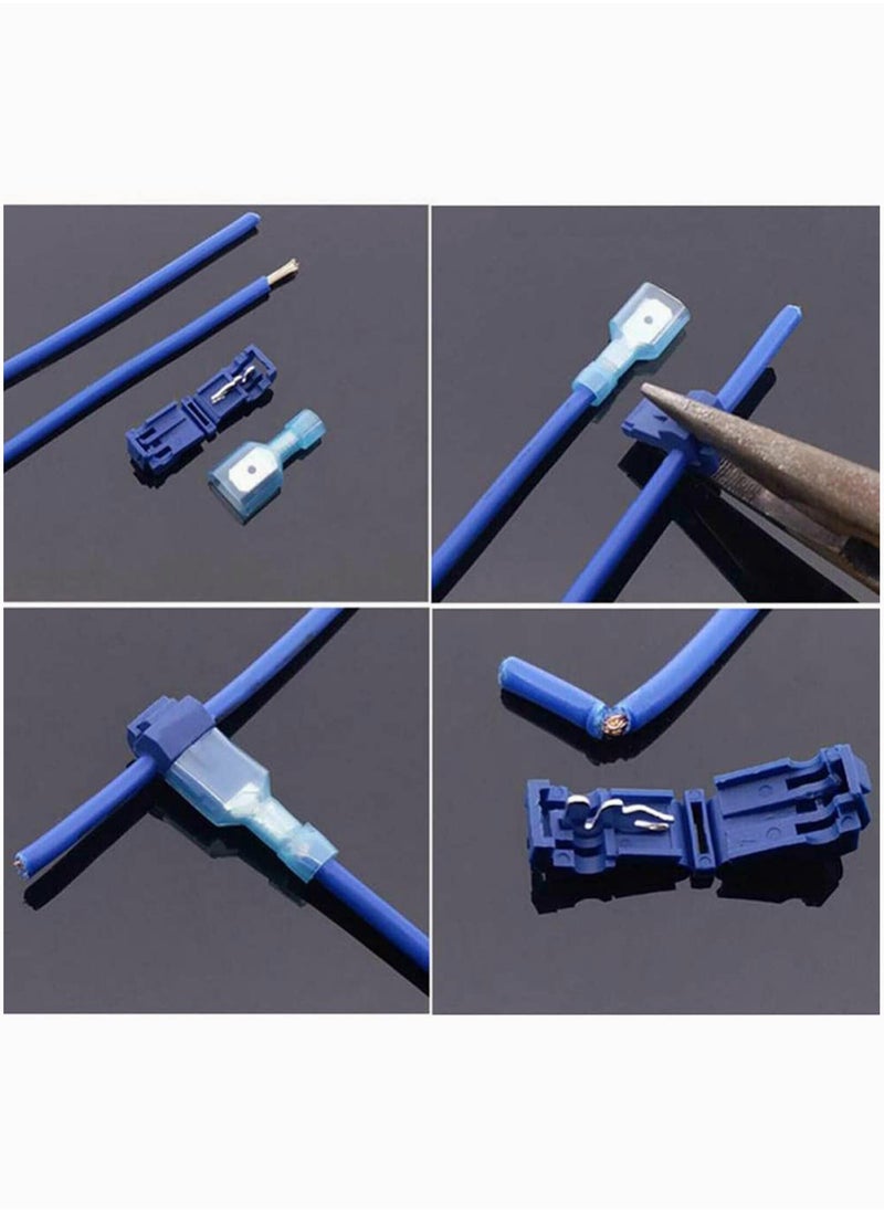 Generic 240PCS T-Tap Wire Connectors, Self-Stripping Quick Splice Electrical Wire Terminals, Insulated Male Quick Disconnect Spade Terminals Assortment Kit with Storage Case  - Image 5