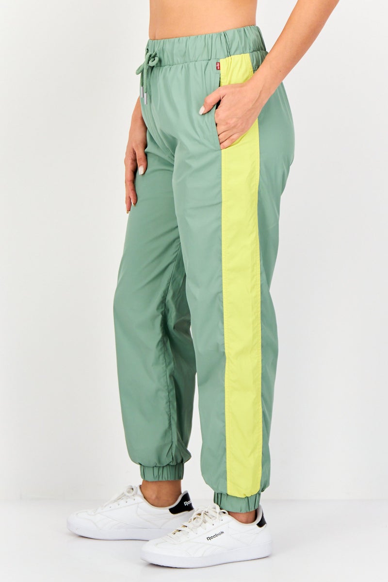 Levi's Women Regular Fit Embroidered Logo Track Pants, Sage Green - Image 4