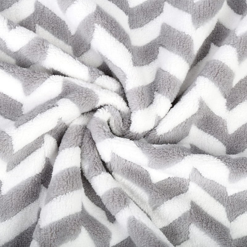 جي ام ال مناشف حمام الألياف الدقيقة JML من منشفة حمام 2 حزمة (30 "" × 60 "") ناعمة كبيرة الحجم فائقة الاستخدام والتجفيف السريع متعددة الأغراض للرياضة الرياضية اليوغا شيفرون رمادية - Image 2