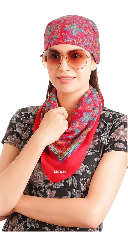 KETKAR Women’s Wool Winter Scarf | Soft & Warm Woolen Muffler | Stylish Cold Weather Wrap for Women | Pack of 1_Maroon - Image 3
