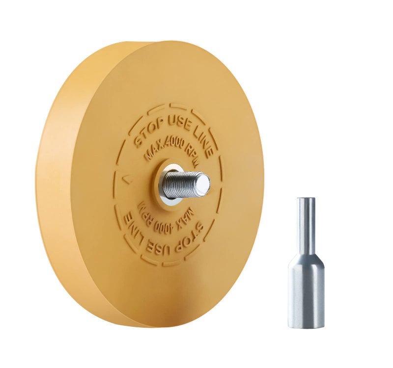 MIDO Professional Abrasive Eraser Wheel Decal Remover Tool Adhesive Remover for Cars with Pad & Adapter Graphics Removal Wheel - 1 Pack - Image 1