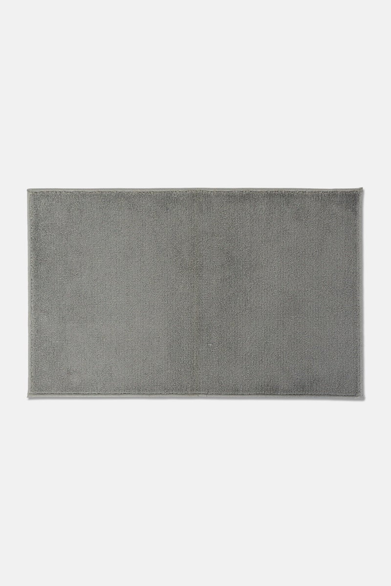 YOTO Textured Bathroom Rug, Grey - Image 1