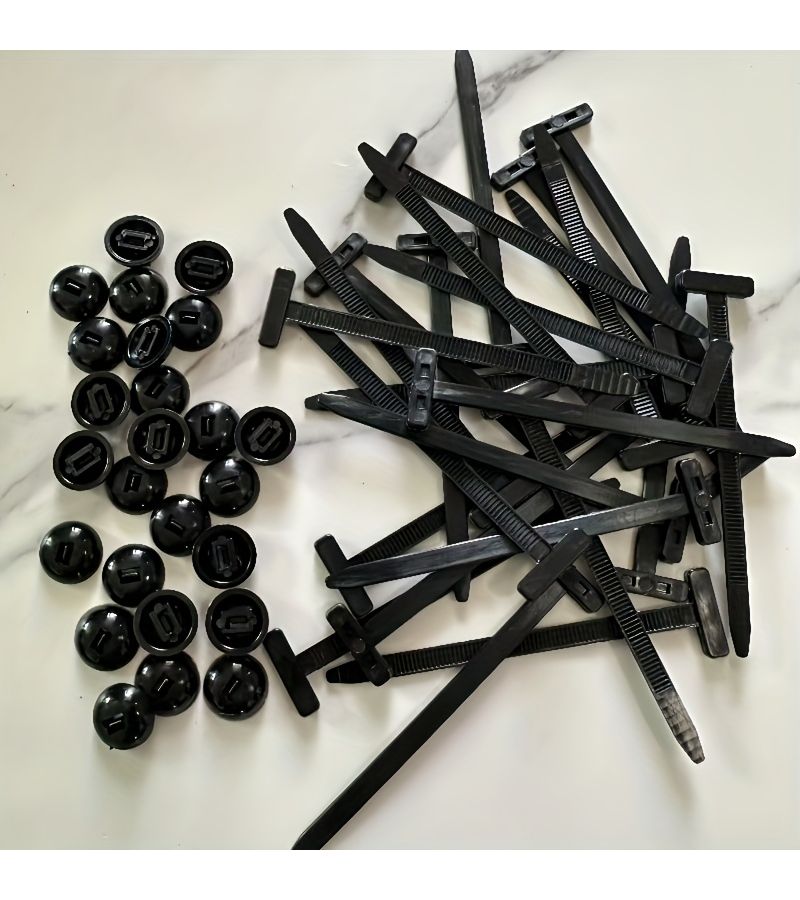 50pcs Zip Tie Anchor Pins With One Pair Pliers Self Locking Clips For Auto Wire - Image 2