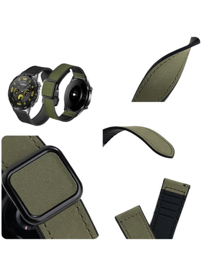 KOVOL Leather Watch Strap Compatible With Huawei Watch 4/3 Pro, Crazy Horse Pattern, Magnetic Clasp, Gt4/5/3/2/Watch4/3, Honor 22Mm Universal 46Mm Dial Wristband - Image 2