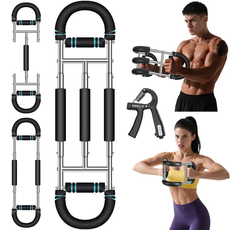 laapee Twister Arm Trainer 9-Level Adjustable (20-270lbs) with Adjustment Tool & Mechanical Counting Grip - Chest Trainer for Men Women, Home Gym Arm Exerciser to Build Biceps, Chest & Grip Strength - Image 1