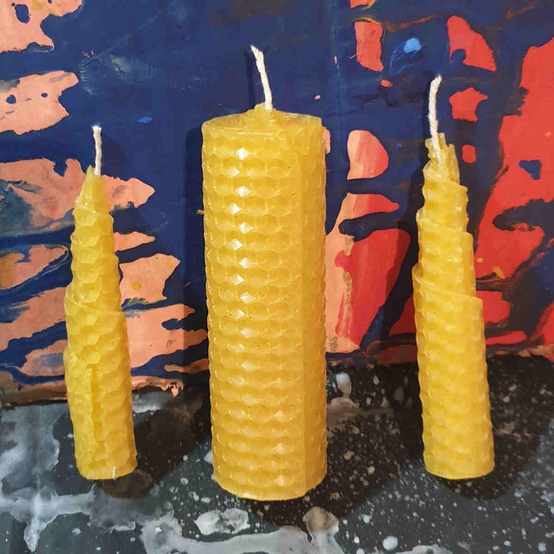 PRATHA طقم صنع الشموع من شمع العسل PRATHA طقم DIY للأطفال طقم صنع الشموع من شمع العسل ملفوف يدويًا أوراق شمع العسل آمنة للأطفال بدون تسخين وبدون ذوبان 6 أوراق - Image 5