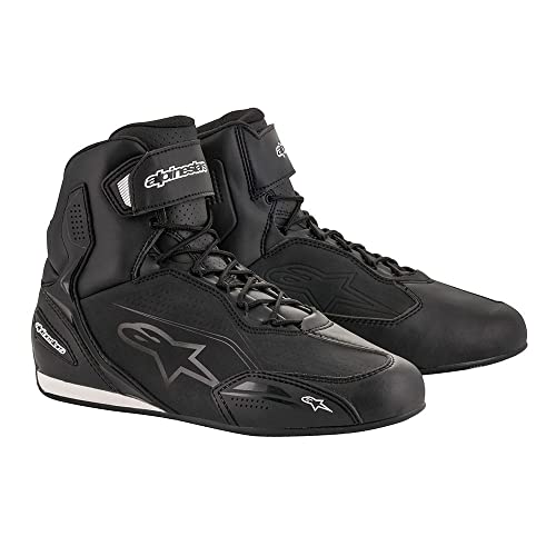 Alpinestars Faster-3 Motorcycle Righing Shoes, CE-Certified Lightweight Footwear For Protection & Grip, 14, Black/Black - Image 1