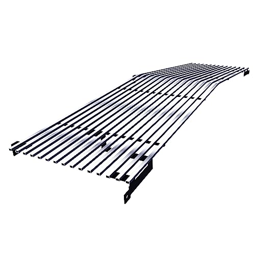 APS Compatible with Chevy GMC C K Pickup 1981-1987 & 81-88 Blazer Suburban Jimmy with Stacked Lights Main Upper Stainless Steel SS Chrome Billet Front Grill Grille Insert C85002A - Image 1