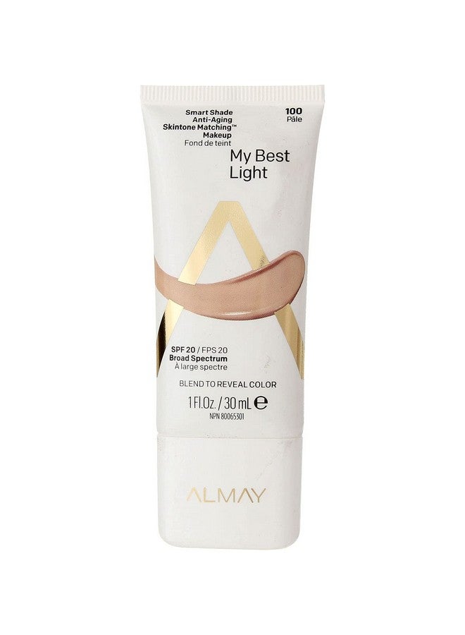 Almay Almay Anti-Aging Foundation, Smart Shade Face Makeup, Medium Coverage, Natural Finish with SPF 20, Hypoallergenic-Fragrance Free, Dermatologist Tested, 100 My Best Light, 1 Oz - Image 3
