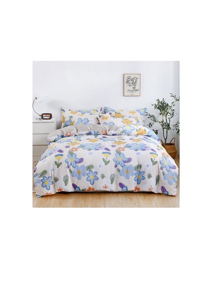 بروماس طقم غطاء لحاف مقاس كينج مكون من 6 قطع، 1 غطاء لحاف + 1 ملاءة مثبتة + 4 أكياس وسائد، ألياف دقيقة، لوبلولي - Image 2