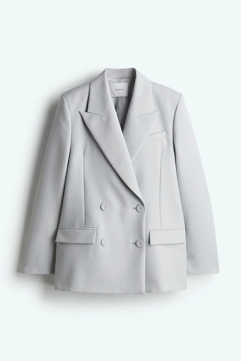 اتش اند ام بليزر فضفاض من مزيج الصوف