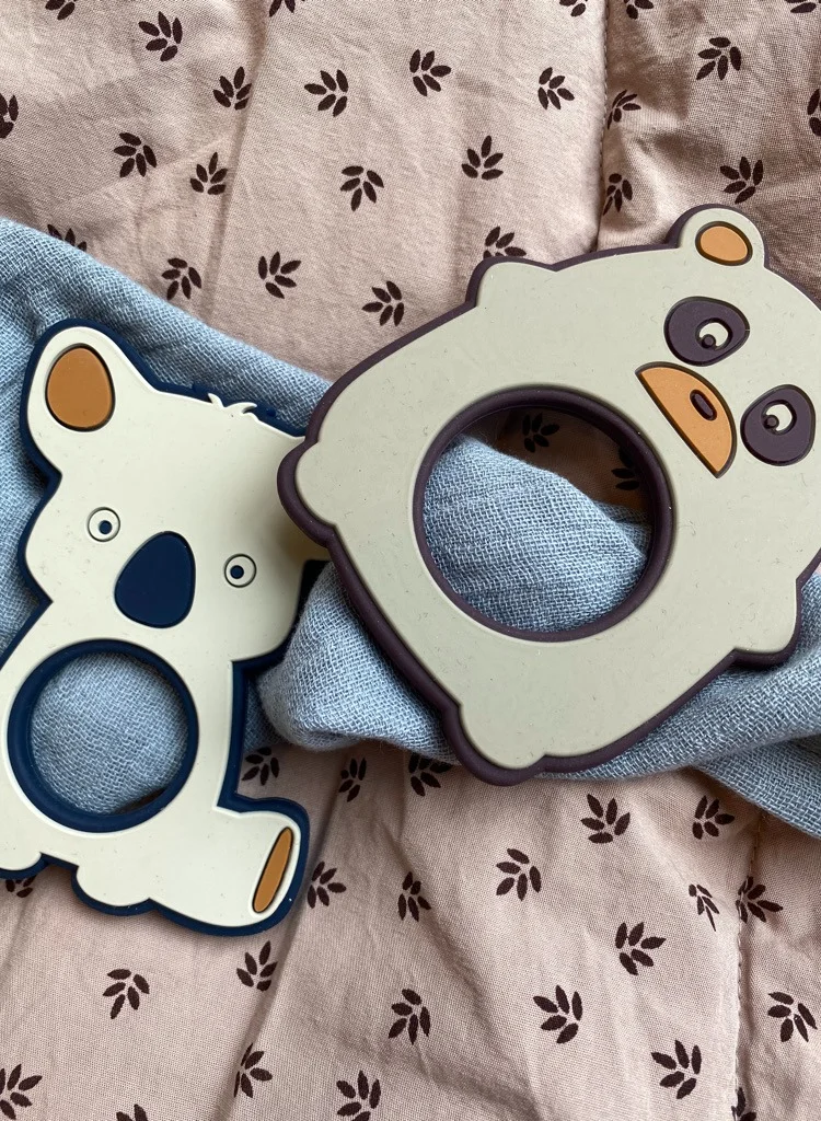 nuuroo Nuuroo Molly Silicone Teether Panda - Cobblestone