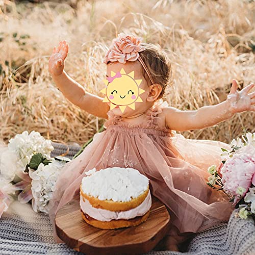 ODIZLI 1st First Birthday Outfit Girl Baby Wedding Flower Girl Dress Toddler Tutu Tulle Princess Summer DressFlower Headband One Year Old Birthday Gifts Cake Smash Party Photoshoot Pink 912 Months - Image 3