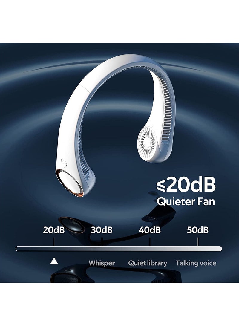 Portable Neck Fan Rechargeable 4000mAh Bladeless Neck Fan USB-Powered Hands-Free Fan with 3 Speed Operated Adjustment Quiet Wearable Fan for Sports/Outdoor/Hiking  - Image 4
