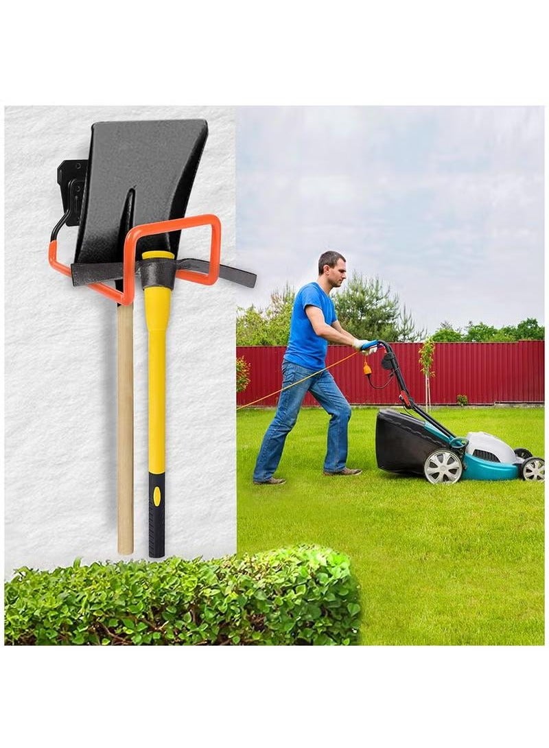 حامل خرطوم الحديقة، حامل خرطوم مثبت على الحائط مع مسامير ومثبتات الحوائط الجافة، حامل خرطوم المياه للفناء الخارجي، برتقالي