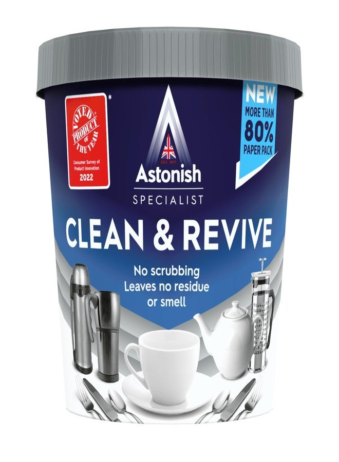 Astonish Specialist Clean & Revive Foaming Powder For Tea Pots, Coffee Mugs, & Stainless Steel - No Scrubbing, No Residue (12.35 Ounce (Pack of 1)) - Image 1