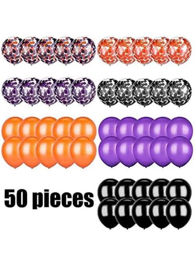Pack Of 50 Halloween Balloons Set - Image 2