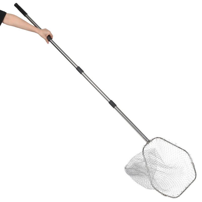 Gatuida Telescopic Stainless Steel Chicken Catching Net Set with Hook and Thickened Mesh for Outdoor Poultry Handling and Livestock Supplies - Image 4