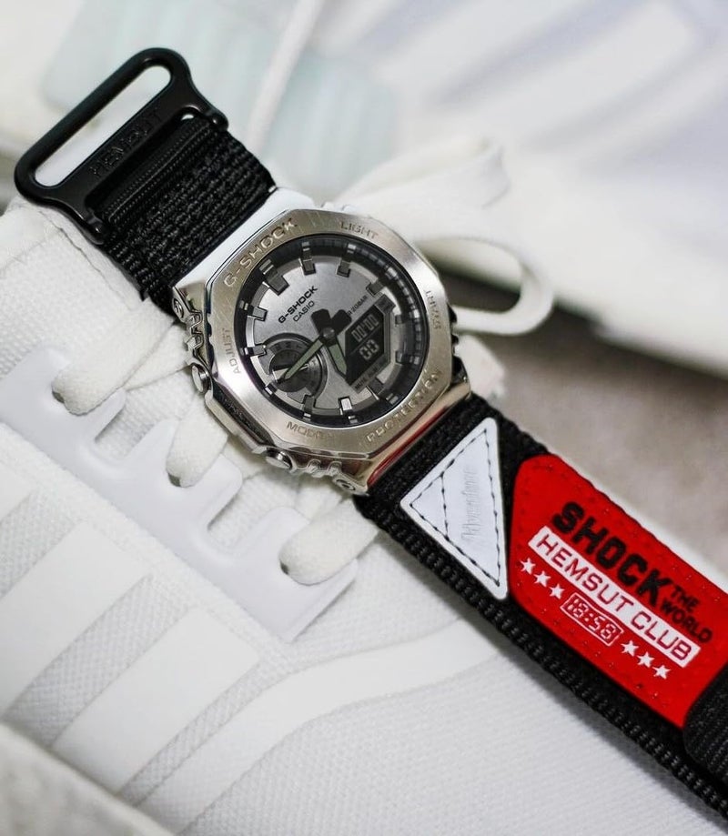 DAVILANE حزام ساعة لساعة كاسيو للرجال G-Shock DW-5600/5700/6900/8900، GA-100، GW-6900، GAX100، GD100/110/120 مع مشابك مطورة 16MM حزام ساعة نايلون - Image 3