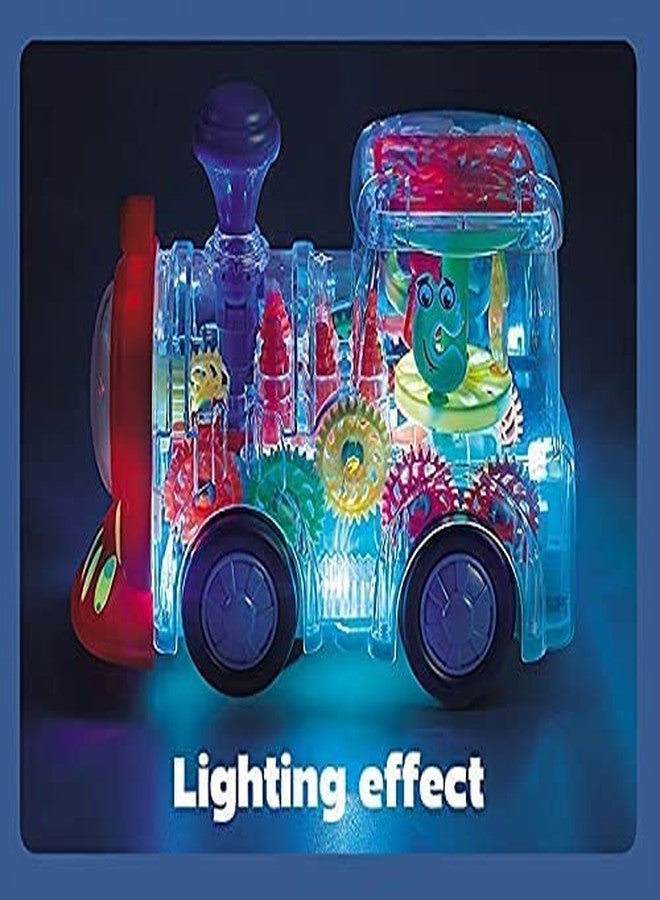 OANGO Transparent Concept Train Engine Vehicles with 3D Flashing Led Lights Musical Vehicles for Kids, Toy for 2-5 Year Kids Children - Image 4