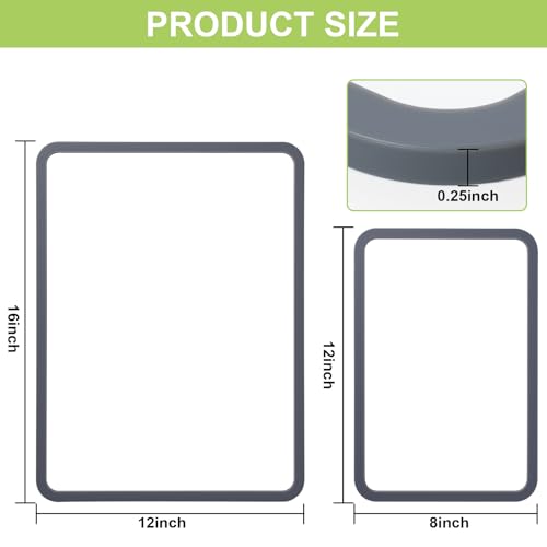 GUGEMEI Tempered Glass Cutting Board 8x12 and 12x16 GUGEMEI Glass Chopping Board for Kitchen Counter NonSlip Rubber Ring Dishwasher Safe - Image 3