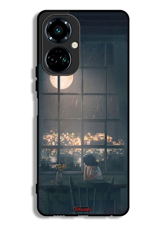 Tolwak Tecno Camon 19 Pro Protective Case Cover Looking At Moon Art - Image 1