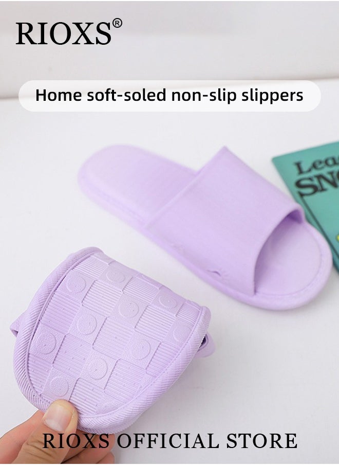 RIOXS - Shower Slippers For Women And Men,Unisex Anti-slip Flat Slippers,Quick Drying Lightweight Open Toe Shoes,Breathable Slide Slippers For Bathroom Beach Pool Travel,Indoor Outdoor Slipper - Image 1
