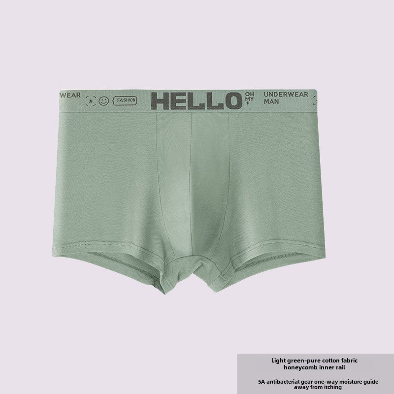 New Mens Cotton Briefs Trendy Breathable Mid-Waist Light gray  - Image 3