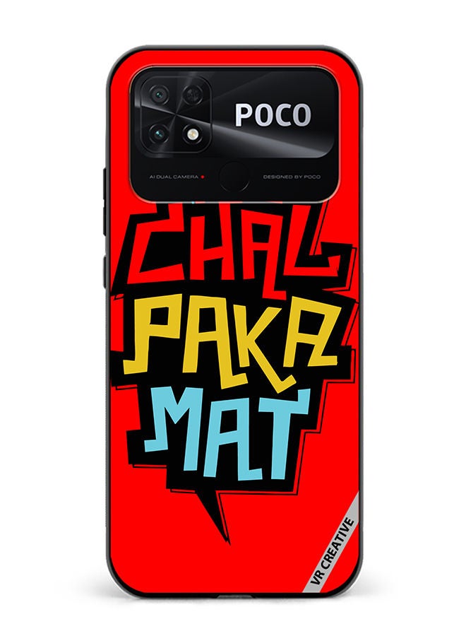 VR CREATIVE Protective Case Cover For Xiaomi Poco C40 Chal Paka Mat Hindi Quots Design Multicolour - Image 1