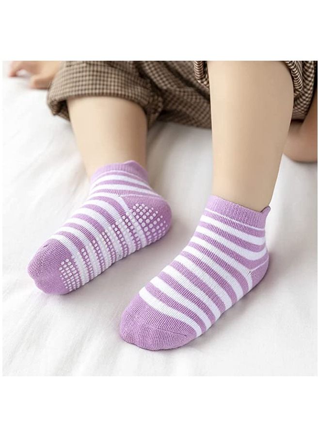 Umiwin 6 أزواج من الجوارب القطنية المخططة المقاومة للانزلاق، متعددة الألوان - Image 5