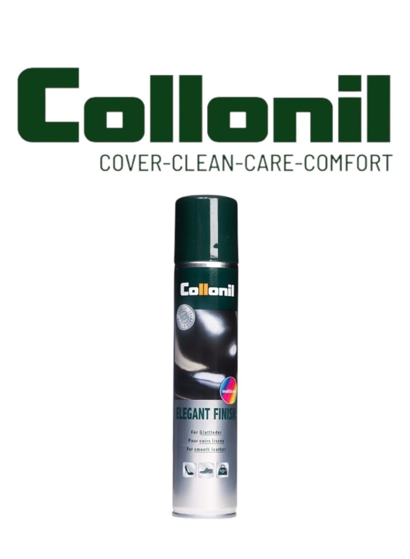 Collonil Elegant Finish Black 200ml – Instant Self-Shining Spray for Smooth Leather & Synthetics - Image 1