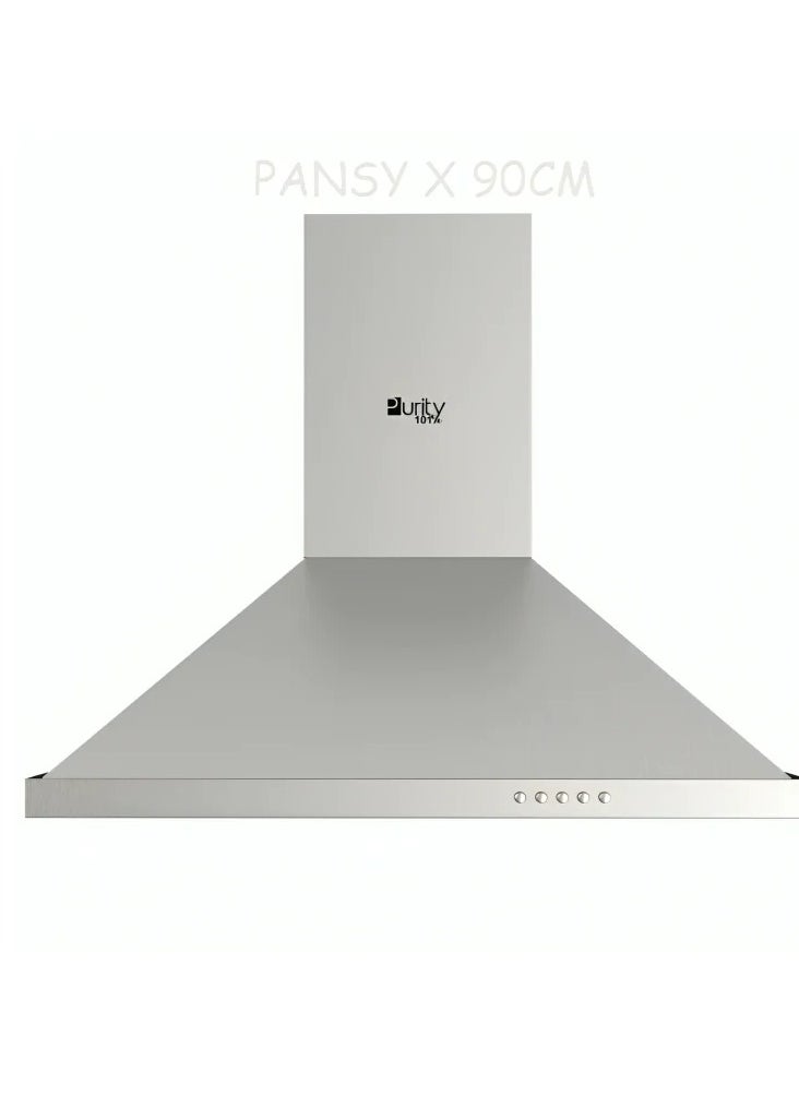Purity Purity built-in kitchen hood, 90 cm, stainless pyramid, 650 m3 